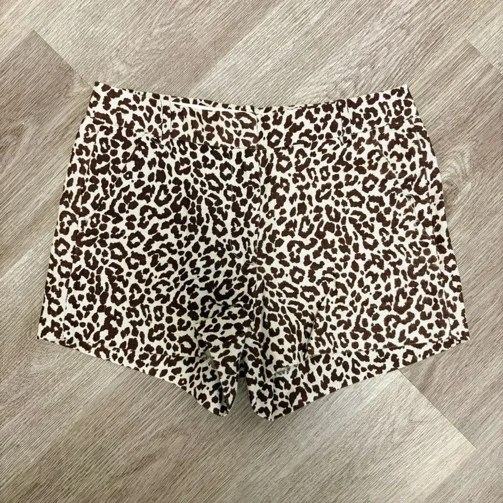 J Crew Leopard Chino Short L1